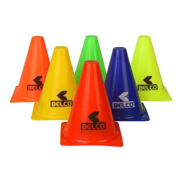 Belco Training Cone Set (Pack of 6, 10 Space Markers and Ladder Agility, 4 Meter Combos) | 8+ Years Online Hot Sale