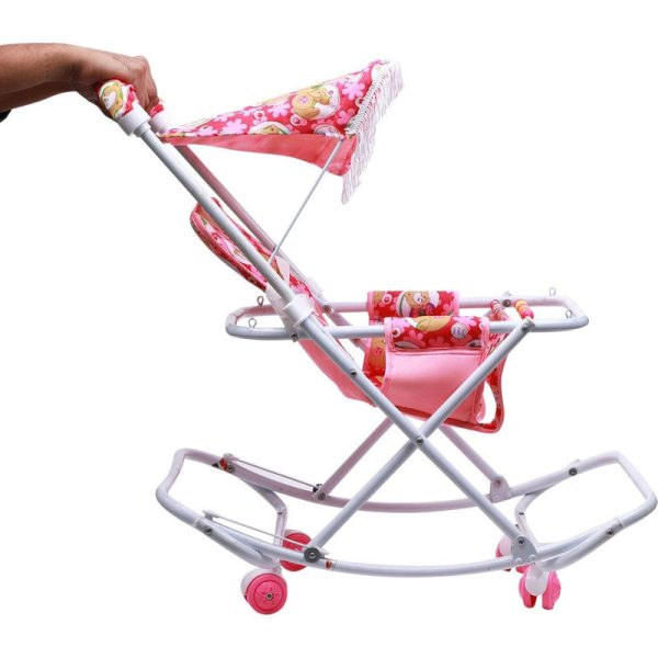 Baby Stroller cum Swing (Multi, Pink) Fashion