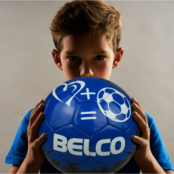 Belco Premium Blue Love Football (1 football with needle) (Size 5) | 11+ Years For Cheap