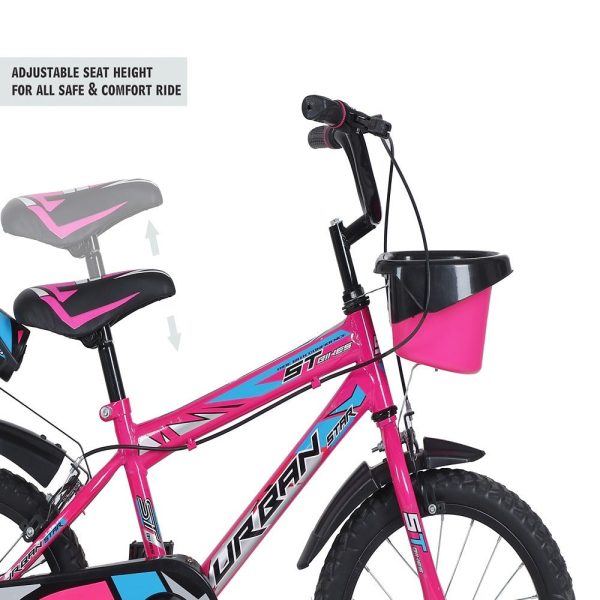 BMX Cycle with Training Wheel Single Speed with Complete Accessories (Pink) | 16 Inch (COD not Available) Sale