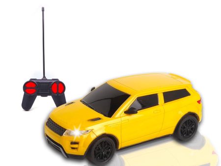 Frendo Rechargeable High Speed Remote Control Mini Car Resembling Rover with Lithium Battery for Kids (Scale 1:24) - Yellow Online Sale