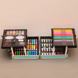 2 Layers Art Supplies Coloring Portable Case Kit (145 Pieces) - Assorted Case Colours & Designs Online Sale