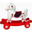 2 in 1 Horse Rideons & Wagons (Red, White) For Cheap