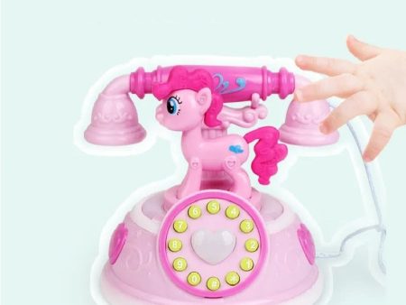 Unicorn Pony Potary Phone Multi-Mode Sound Rhymes Telephone with Music & Light For Sale