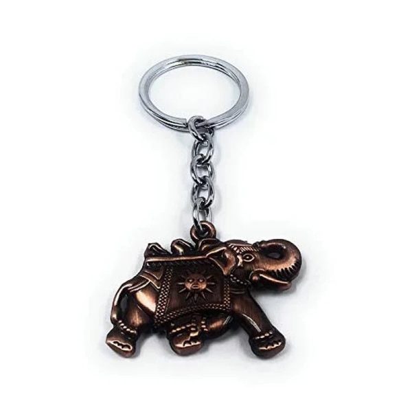 Rajwadi Hathi Elephant Double Side Metal Keychain and Keyring Online Hot Sale