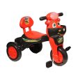 Baby Tricycle with musical horn and led lights (with 2 baskets, comfortable seat and back rest) - Red Supply