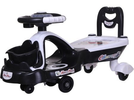 Baby Panda Ride On Magic Car with storage basket and Music (Black, White) For Cheap