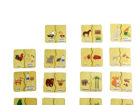 Animal & Their Food Puzzle Online