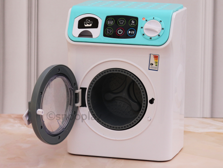 Battery Operated Simulated Washing Machine with Rotating Drum Online now