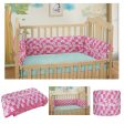 Baby Crib Bedding Bumper Teddy Print (Pink) on Sale