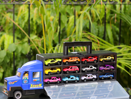 Auto Carrier Transportation Truck with 12 Diecast Cars Sale