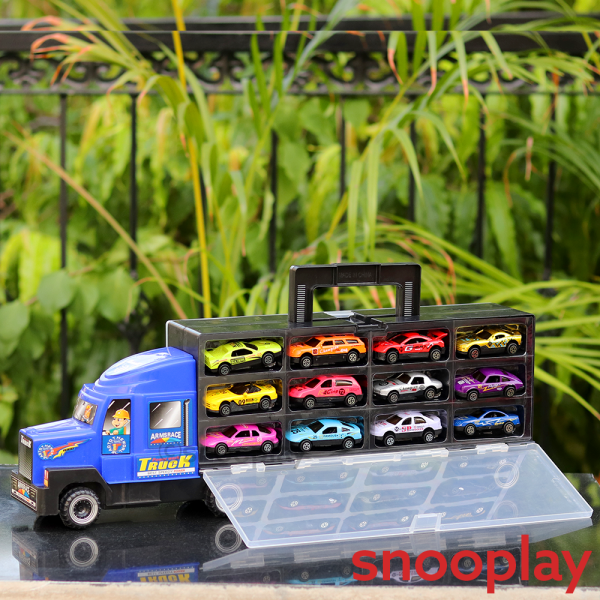 Auto Carrier Transportation Truck with 12 Diecast Cars Sale