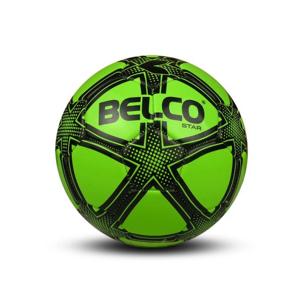 Belco Star Florocent Green Football (1 football with needle) (Size 3) | 7+ Years Fashion