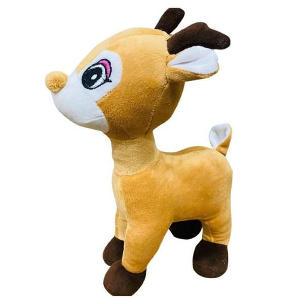 Baby Deer Shaped Soft Toy (Mustard) | Height 32 cm For Sale