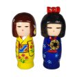 Handcrafted & Multicolored Painted Wooden Japanese Sisters (Dimensions: 142Mm) Supply