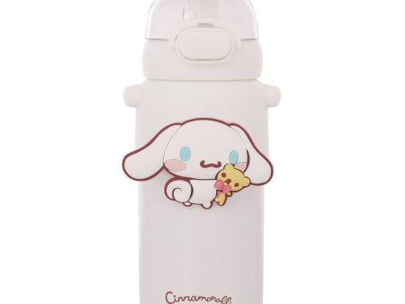 Big Ear Dog Design Stainless Steel Insulated Water Bottle (460ml) | White Sale