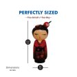 Handcrafted & Multicolored Wooden Single Japanese Doll (Small) on Sale