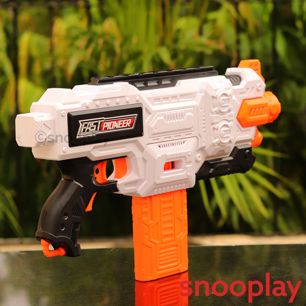 Automatic Motorized Soft Foam Dart Launcher (Orange, White) Sale