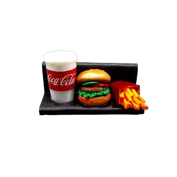 Burger, Fries, Cold Drink Miniature Food Fridge Magnet For Discount