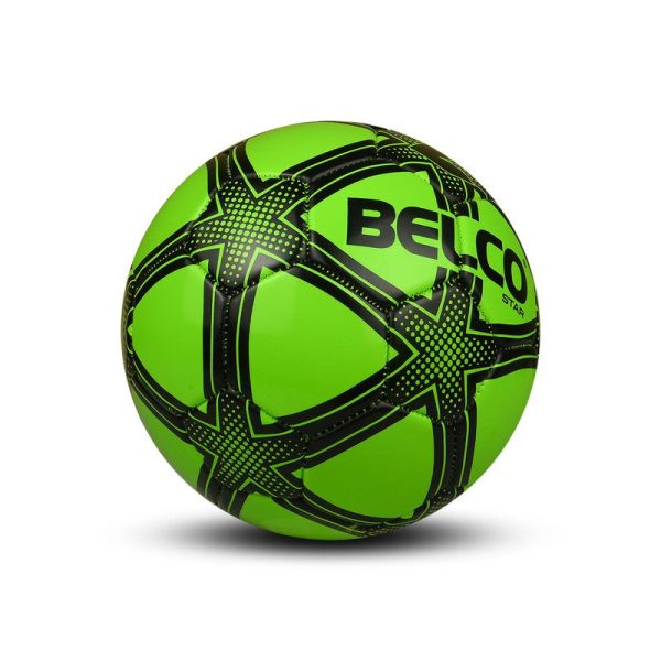 Belco Star Florocent Green Football (1 football with needle) (Size 3) | 7+ Years Fashion