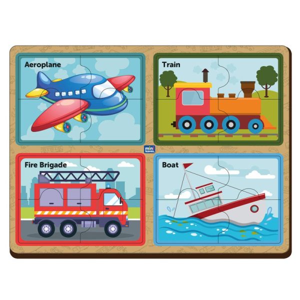 4 Pieces Of Vehicle Puzzle (Set of 4) For Sale