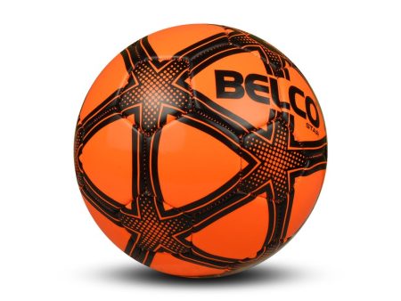 Belco Star Florocent Orange Football (1 football with needle) (Size 3) | 7+ Years Cheap