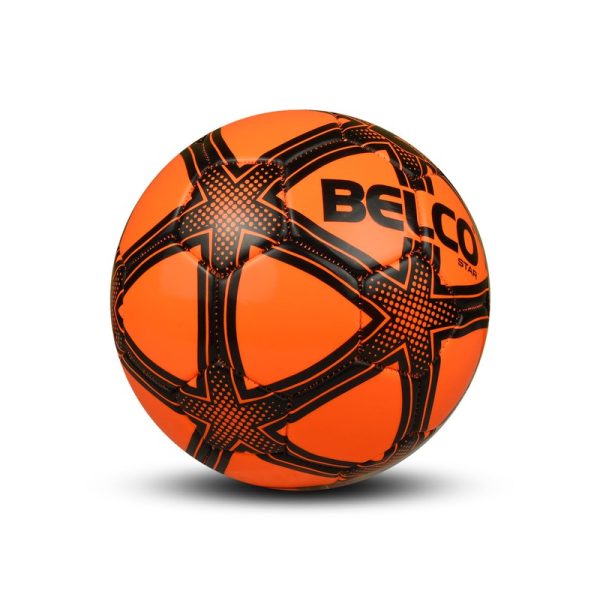 Belco Star Florocent Orange Football (1 football with needle) (Size 3) | 7+ Years Cheap