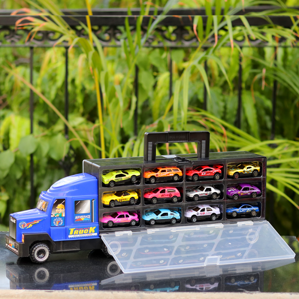 Auto Carrier Transportation Truck with 12 Diecast Cars Sale