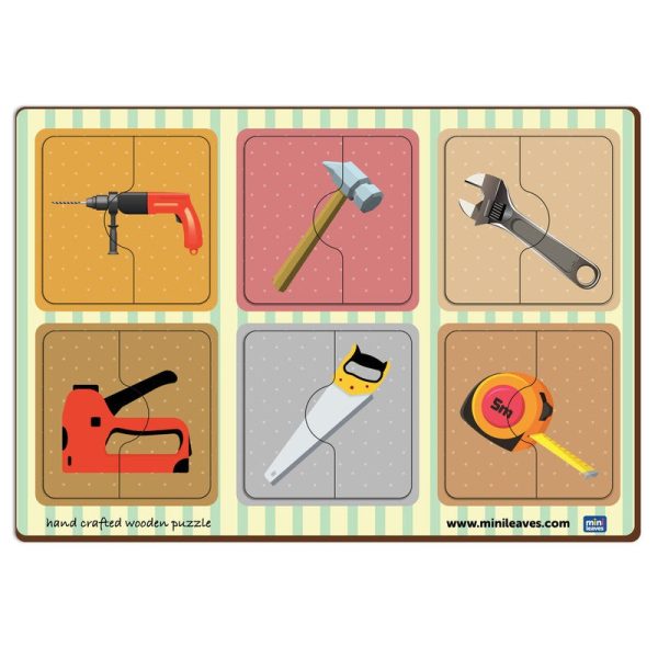 2 Piece Of Construction tools  Puzzle (Set of 6) Online Hot Sale