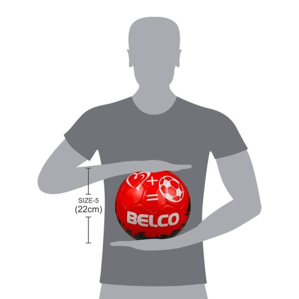 Belco Premium Red Love Football (1 football with needle) (Size 5) | 11+ Years Online Sale