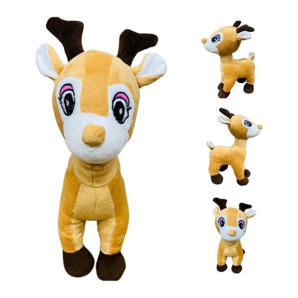 Baby Deer Shaped Soft Toy (Mustard) | Height 32 cm For Sale