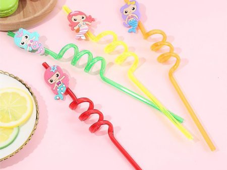 Flexible and Reusable Colourful Drinking Straws (4 pcs) on Sale