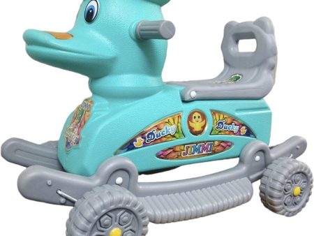 Duck Rider 2 in 1 Rideons & Wagons (Green) For Discount