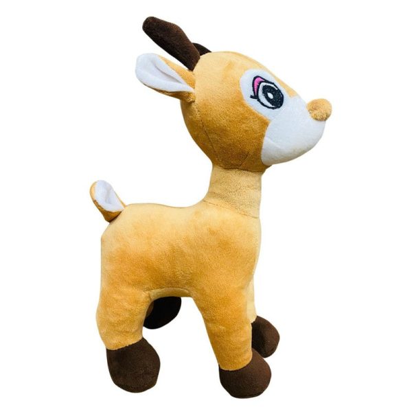 Baby Deer Shaped Soft Toy (Mustard) | Height 32 cm For Sale