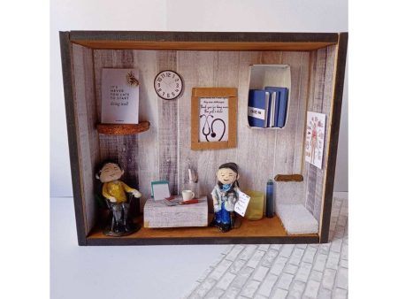 Customsied Doctor s Clinic Miniature Shadow Box Frame (COD Not Available) Supply