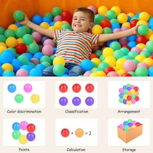 8 cm Soft and Child-Friendly Multi-Colored Play Pool Balls – Easy-to-Hold Plastic Balls Designed for Kids with Gentle Edges Hot on Sale