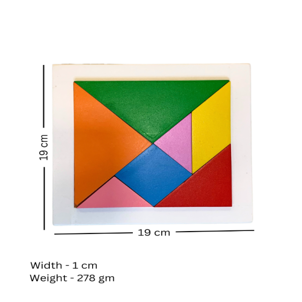 7 Pieces Wooden Tangram Puzzle For Discount