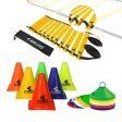 Belco Training Cone Set (Pack of 6, 10 Space Markers and Ladder Agility, 4 Meter Combos) | 8+ Years Online Hot Sale