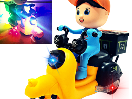 Bike Toys for Kids | Fast Food Motorcycle | Delivery Boy Toy | Musical Lightning Toy Fashion