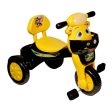 Baby Tricycle with musical horn and led lights( with 2 baskets, comfortable seat and back rest) - Yellow Online Hot Sale