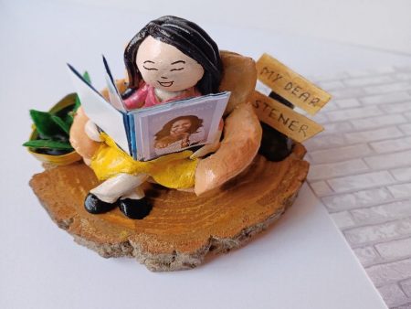 Reader Girl Custom Miniature Table Top for Readers | Gender Customisation Available (COD Not Available) Discount