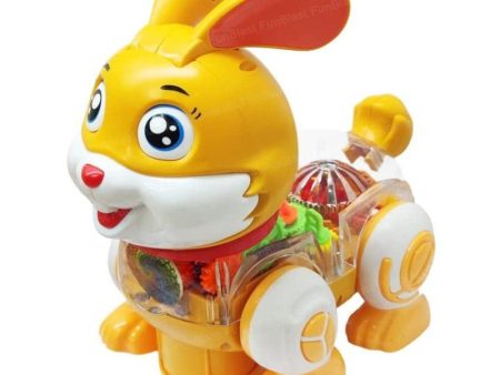 Bunny Toy for Kids – Musical Transparent Gear , 360 Degree Rotating For Cheap