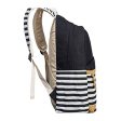 Black Stripes Matching Backpack with Lunch Bag & Stationery Pouch Supply