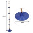 Platforms Disc Tree Swing Seat and Climbing Knot Rope with Carabiner Hook - Blue Sale