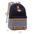 Black Stripes Matching Backpack with Lunch Bag & Stationery Pouch Supply