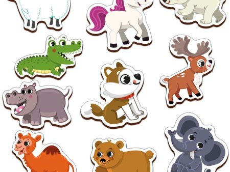 Animals Fridge Magnets Cut Outs (Set of 10) Supply