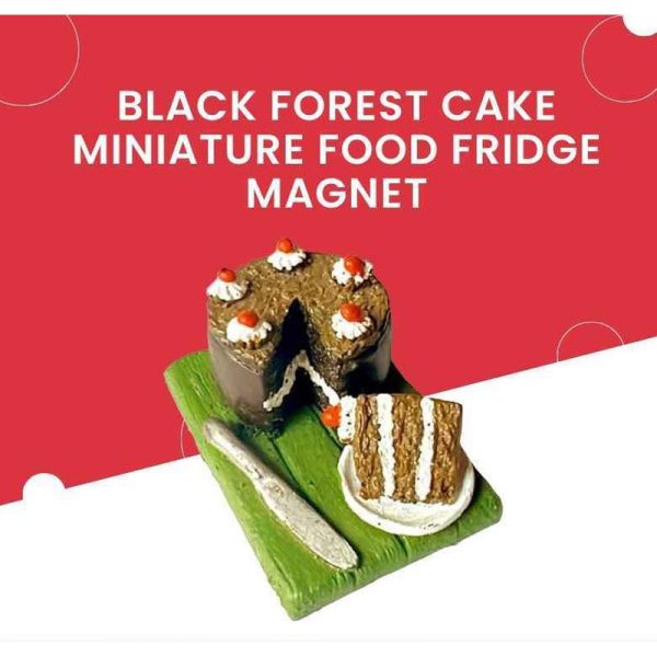 Black Forest Cake Miniature Food Fridge Magnet on Sale