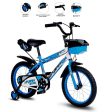 BMX Cycle with Training Wheel Single Speed with Complete Accessories (Blue White) | 16 Inch (COD not Available) Online Sale