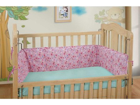 Baby Crib Bedding Bumper Bunny Print (Pink) Supply