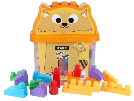 Building Blocks Bucket Pack - Cute Racoon (40 Pieces) Online now